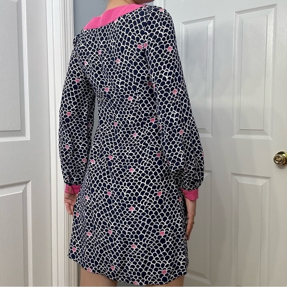 Lilly Pulitzer Dress Mini Silk Mermaid Beach Vacation Preppy Size 2 Extra Small - Picture 2 of 6